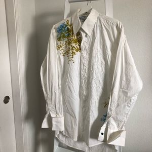 Vintage Pelle Pelle embroidered shirt white